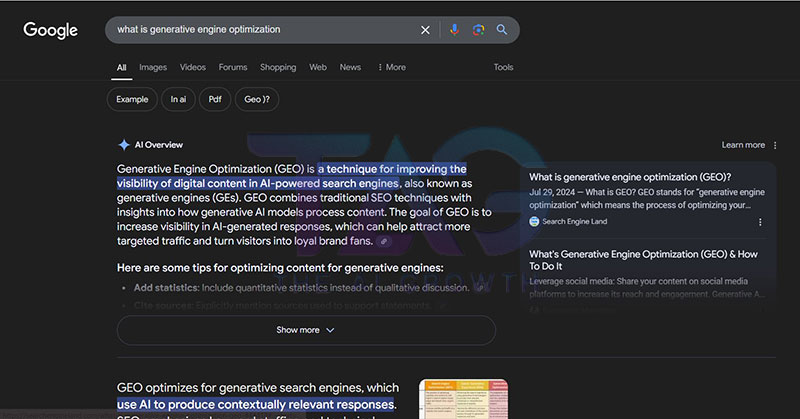 Tối ưu hóa công cụ tìm kiếm AI (GEO – Generative Engine Optimization) là gì?